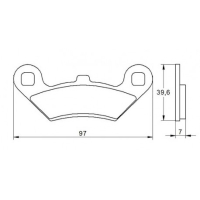 Plaquette De Frein avant (ou arrière suivant modèle) Accossato AGPA189 (dimensio 