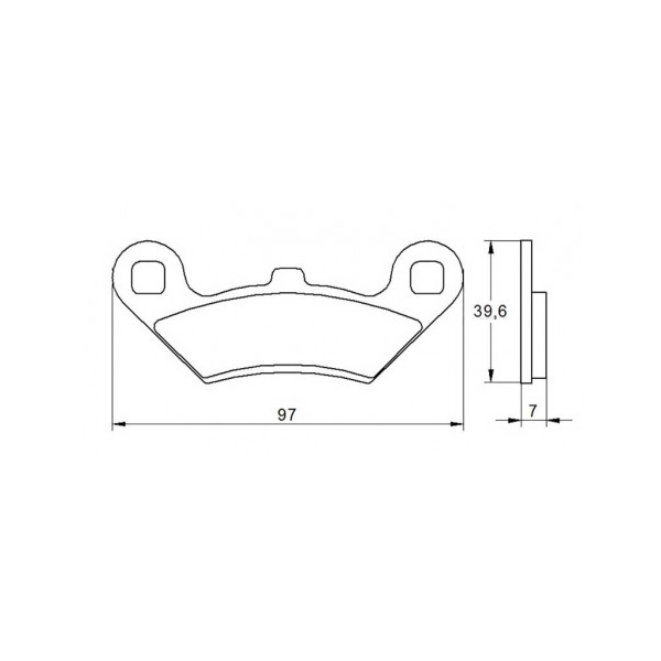 Plaquette De Frein avant (ou arrière suivant modèle) Accossato AGPA189 (dimensio