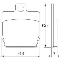 Plaquette De Frein avant (ou arrière suivant modèle) Accossato AGPA19 (dimension 