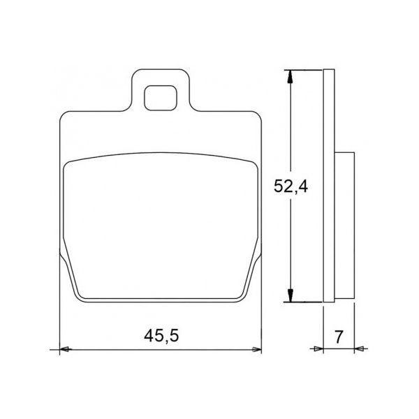 Plaquette De Frein avant (ou arrière suivant modèle) Accossato AGPA19 (dimension