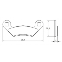 Plaquette De Frein avant (ou arrière suivant modèle) Accossato AGPA190 (dimensio 
