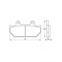 Plaquette De Frein avant (ou arrière suivant modèle) Accossato AGPA195 (dimensio - Type : ROUTE / PISTE