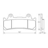 Plaquette De Frein avant (ou arrière suivant modèle) Accossato AGPA196 (dimensio 