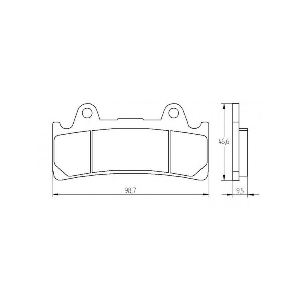 Plaquette De Frein avant (ou arrière suivant modèle) Accossato AGPA196 (dimensio