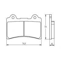 Plaquette De Frein avant (ou arrière suivant modèle) Accossato AGPA197 (dimensio 