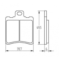 Plaquette De Frein avant (ou arrière suivant modèle) Accossato AGPA198 (dimensio 