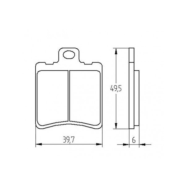 Plaquette De Frein avant (ou arrière suivant modèle) Accossato AGPA198 (dimensio