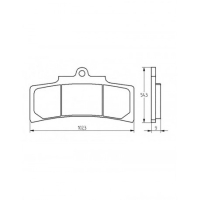 Plaquette De Frein avant (ou arrière suivant modèle) Accossato AGPA202 (dimensio - Type : ROUTE / PISTE