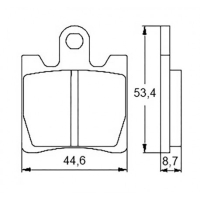 Plaquette De Frein avant (ou arrière suivant modèle) Accossato AGPA21 (dimension - Type : ROUTE / PISTE 