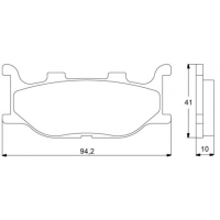 Plaquette De Frein avant (ou arrière suivant modèle) Accossato AGPA22 (dimension - Type : TOP RACING 