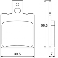 Plaquette De Frein avant (ou arrière suivant modèle) Accossato AGPA31 (dimension - Type : TYPE ORIGINE 