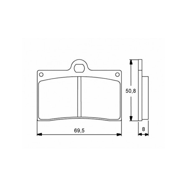Plaquette De Frein avant (ou arrière suivant modèle) Accossato AGPA32 (dimension - Type : ROUTE / PISTE