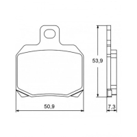 Plaquette De Frein avant (ou arrière suivant modèle) Accossato AGPA42 (dimension - Type : STANDARD