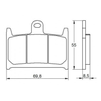Plaquette De Frein avant (ou arrière suivant modèle) Accossato AGPA58 (dimension - Type : TOP RACING 