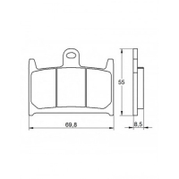 Plaquette De Frein avant (ou arrière suivant modèle) Accossato AGPA58 (dimension - Type : TOP RACING
