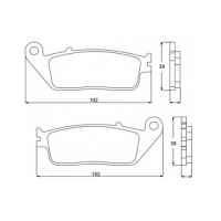 Plaquette De Frein avant (ou arrière suivant modèle) Accossato AGPA72 (dimension - Type : ROUTE / PISTE