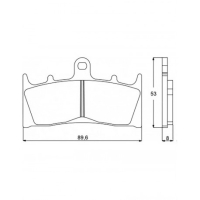 Plaquette De Frein avant (ou arrière suivant modèle) Accossato AGPA73 (dimension - Type : TOP RACING