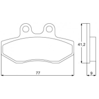Plaquette De Frein avant (ou arrière suivant modèle) Accossato AGPA85 (dimension - Type : STANDARD 