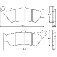 Plaquette De Frein avant (ou arrière suivant modèle) Accossato AGPA92 (dimension - Type : TOP RACING 