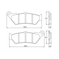 Plaquette De Frein avant (ou arrière suivant modèle) Accossato AGPA92 (dimension - Type : TOP RACING