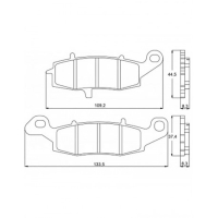 Plaquette De Frein avant (ou arrière suivant modèle) Accossato AGPA94 (dimension - Type : ROUTE / PISTE