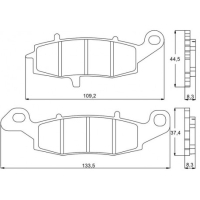 Plaquette De Frein avant (ou arrière suivant modèle) Accossato AGPA94 (dimension - Type : TOP RACING 