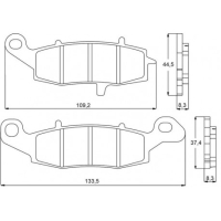 Plaquette De Frein avant (ou arrière suivant modèle) Accossato AGPA95 (dimension - Type : TOP RACING 