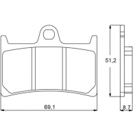 Plaquette De Frein avant (ou arrière suivant modèle) Accossato AGPA97 (dimension - Type : TOP RACING 
