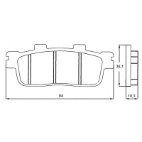 Plaquette De Frein arrière (ou avant suivant modèle) Accossato AGPP107 (dimensio - Type : STANDARD 