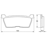 Plaquette De Frein arrière (ou avant suivant modèle) Accossato AGPP121 (dimensio - Type : TYPE ORIGINE 