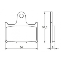 Plaquette De Frein arrière (ou avant suivant modèle) Accossato AGPP143 (dimensio - Type : TYPE ORIGINE 