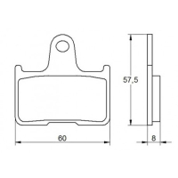 Plaquette De Frein arrière (ou avant suivant modèle) Accossato AGPP143 (dimensio - Type : STANDARD 