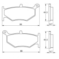 Plaquette De Frein arrière (ou avant suivant modèle) Accossato AGPP148 (dimensio - Type : TYPE ORIGINE 