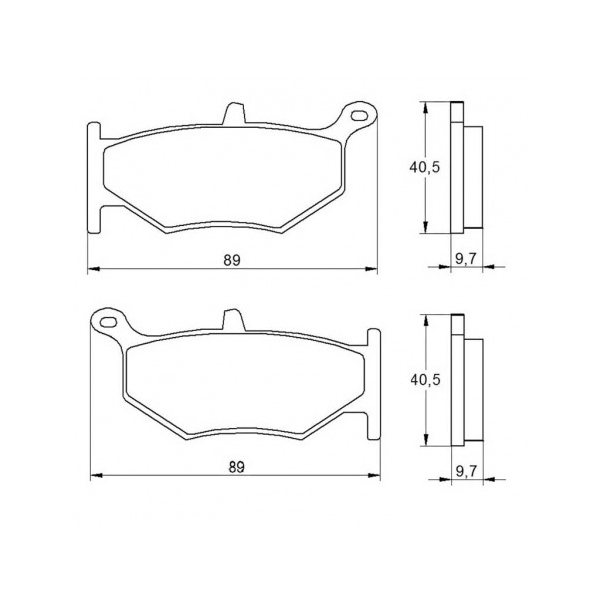Plaquette De Frein arrière (ou avant suivant modèle) Accossato AGPP148 (dimensio - Type : STANDARD