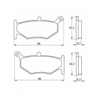 Plaquette De Frein arrière (ou avant suivant modèle) Accossato AGPP148 (dimensio - Type : STANDARD