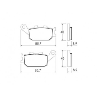 Plaquette De Frein arrière (ou avant suivant modèle) Accossato AGPP155 (dimensio 