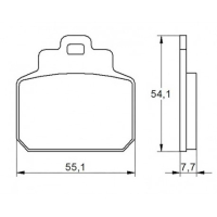 Plaquette De Frein arrière (ou avant suivant modèle) Accossato AGPP161 (dimensio 