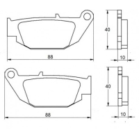 Plaquette De Frein arrière (ou avant suivant modèle) Accossato AGPP181 (dimensio - Type : STANDARD 