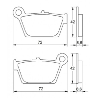 Plaquette De Frein arrière (ou avant suivant modèle) Accossato AGPP188 (dimensio - Type : STANDARD 