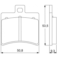 Plaquette De Frein arrière (ou avant suivant modèle) Accossato AGPP31 (dimension - Type : STANDARD 