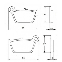 Plaquette De Frein arrière (ou avant suivant modèle) Accossato AGPP38 (dimension - Type : TYPE ORIGINE 