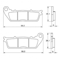 Plaquette De Frein arrière (ou avant suivant modèle) Accossato AGPP55 (dimension - Type : STANDARD 