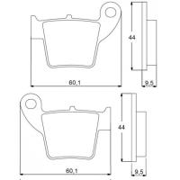 Plaquette De Frein arrière (ou avant suivant modèle) Accossato AGPP72 (dimension - Type : TYPE ORIGINE 