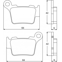 Plaquette De Frein arrière (ou avant suivant modèle) Accossato AGPP80 (dimension - Type : TYPE ORIGINE 