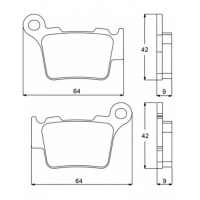 Plaquette De Frein arrière (ou avant suivant modèle) Accossato AGPP80 (dimension - Type : OFF ROAD