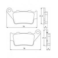 Plaquette De Frein arrière (ou avant suivant modèle) Accossato AGPP91 (dimension - Type : OFF ROAD