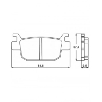 Plaquette De Frein arrière (ou avant suivant modèle) Accossato AGPP95 (dimension - Type : STANDARD