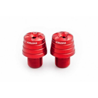 KAWASAKI ZX10R / ZX6R/RR EMBOUTS DE GUIDON EVOTECH - Couleur : Titanium 