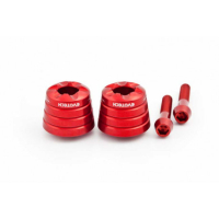 APRILIA / HONDA / SUZUKI EMBOUTS DE GUIDON EVOTECH - Couleur : Rouge 
