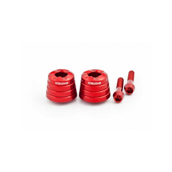APRILIA / HONDA / SUZUKI EMBOUTS DE GUIDON EVOTECH - Couleur : Rouge